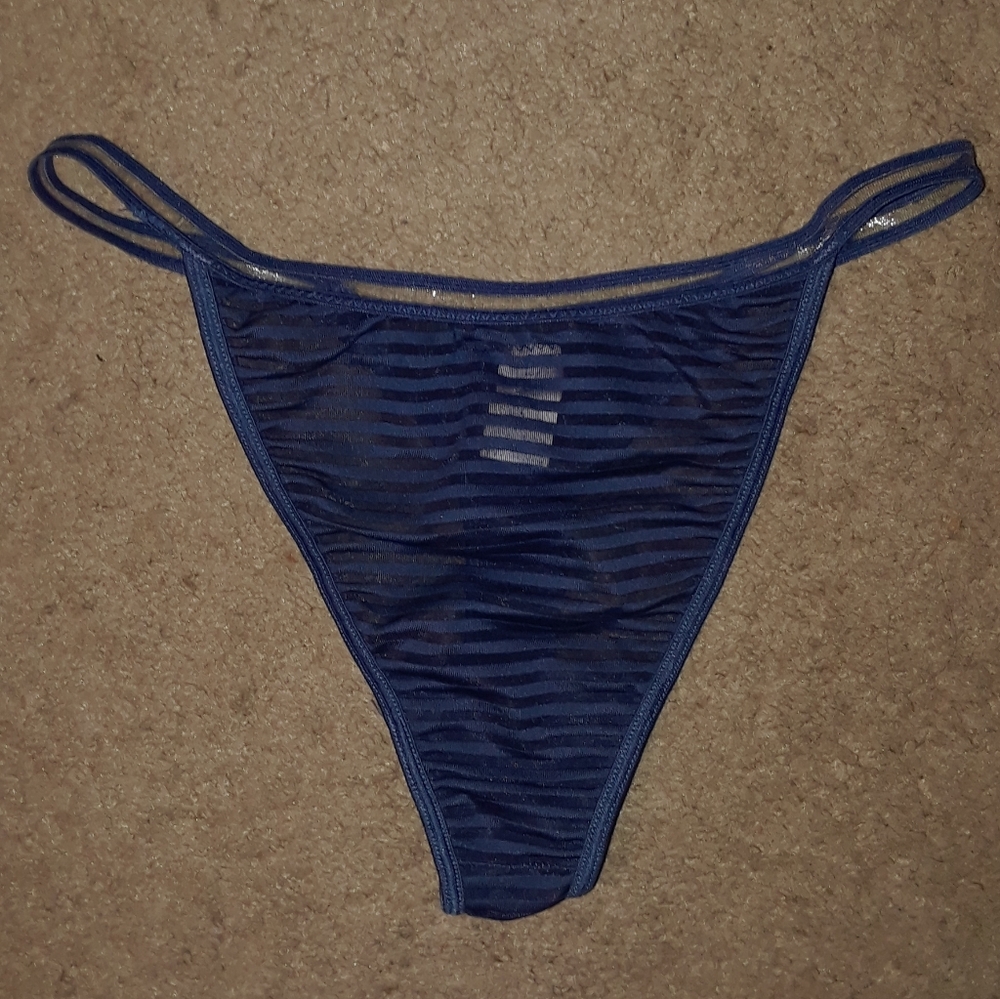 New Sexy deep navy blue Thong Size M 6-8